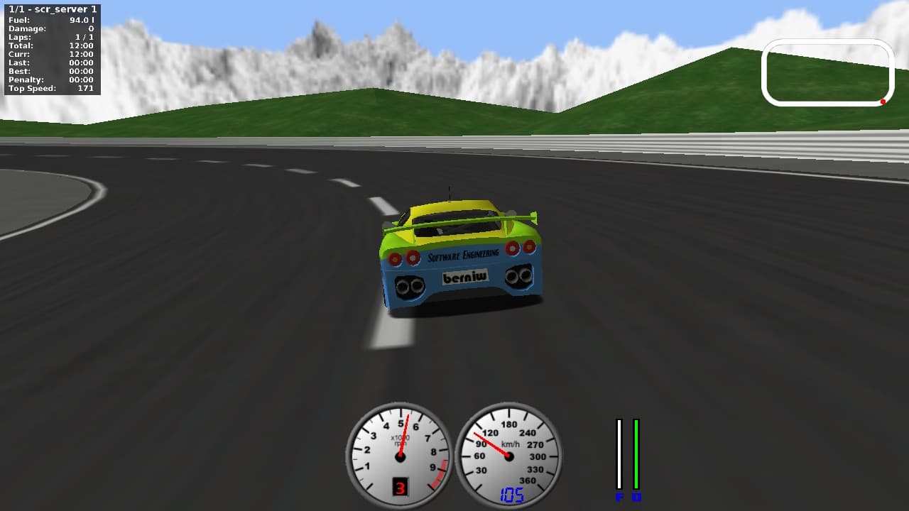 TORCS race on A-Speedway